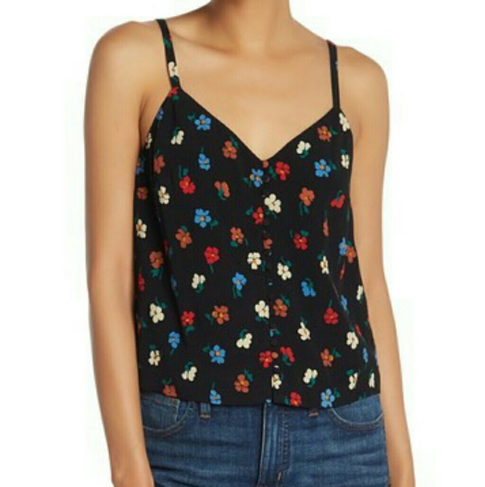 NWOT floral button camisole